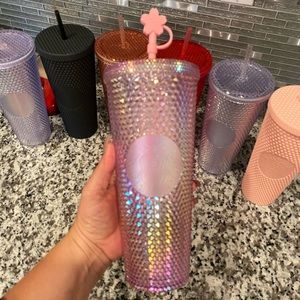 RARE Sakura Starbucks iridescent studded tumbler